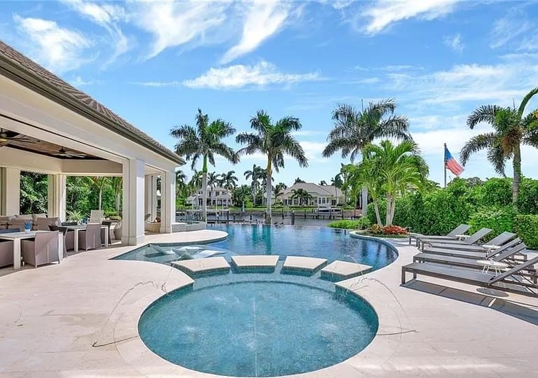 Pool of this 5-Bedroom,8786 Sq Ft Plan -219-1005