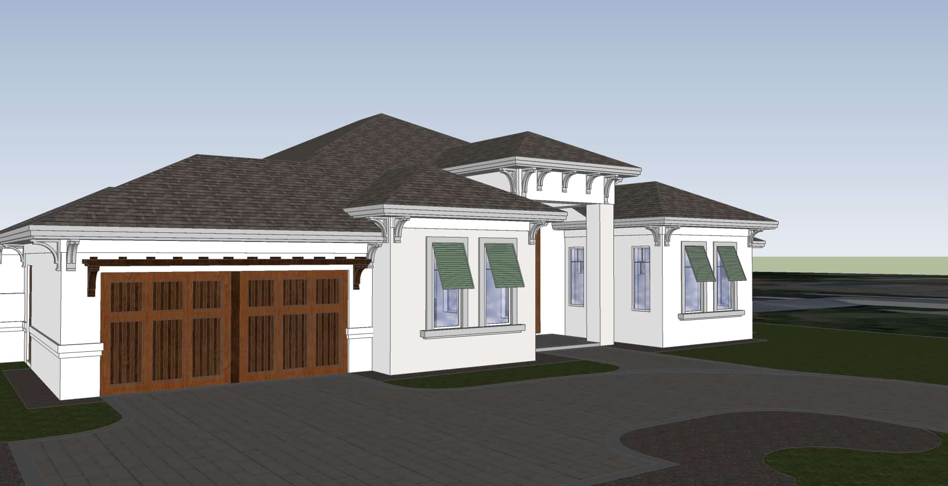 Home Plan Left Elevation of this 4-Bedroom,4467 Sq Ft Plan -219-1010