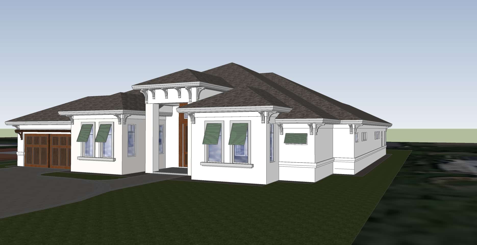 Home Plan Front Elevation of this 4-Bedroom,4467 Sq Ft Plan -219-1010