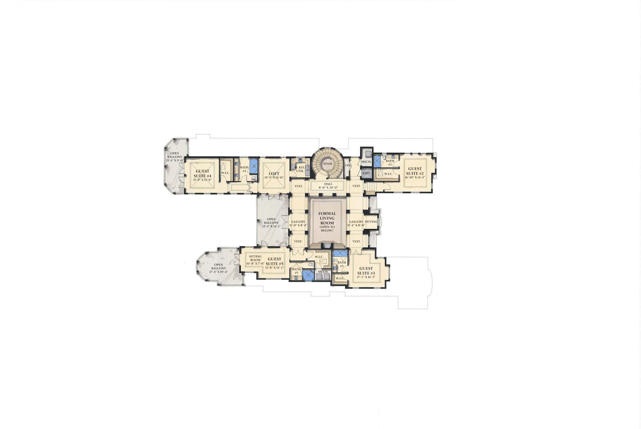 Upper Level of French Plan #219-1018