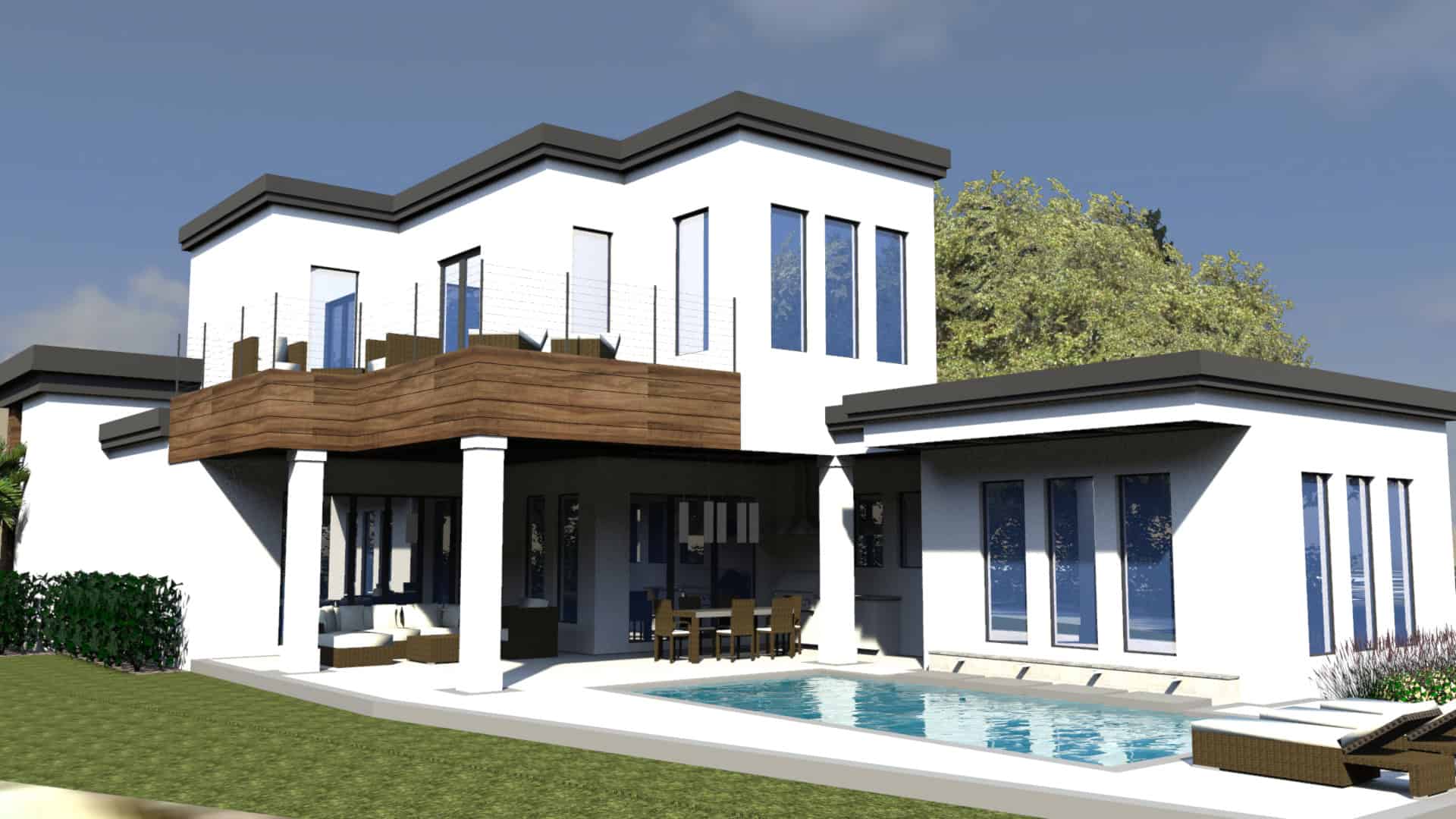 Rear View of this 3-Bedroom,2583 Sq Ft Plan -219-1022