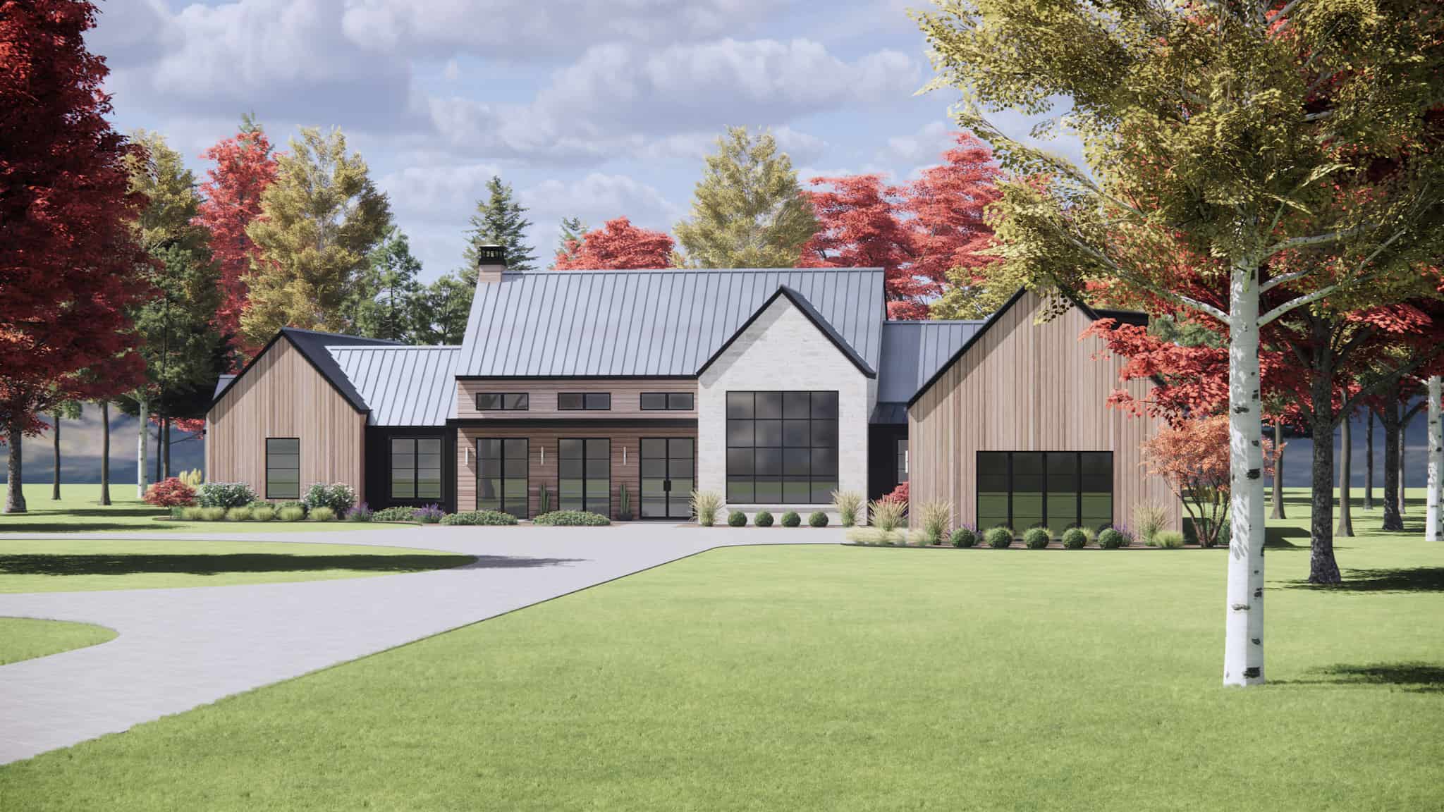 Home Plan Right Elevation of this 4-Bedroom,3854 Sq Ft Plan -220-1000