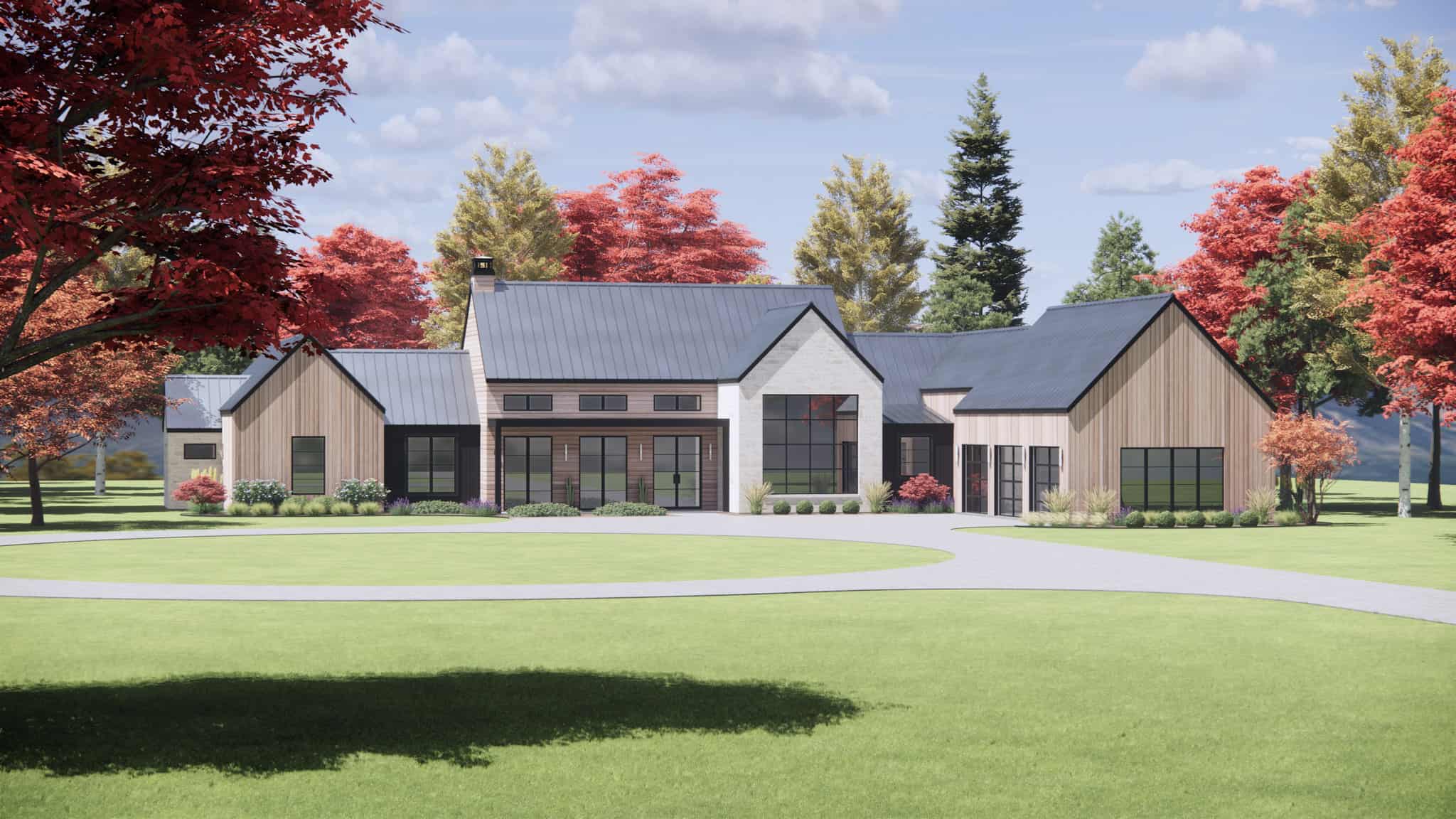 Home Plan Left Elevation of this 4-Bedroom,3854 Sq Ft Plan -220-1000