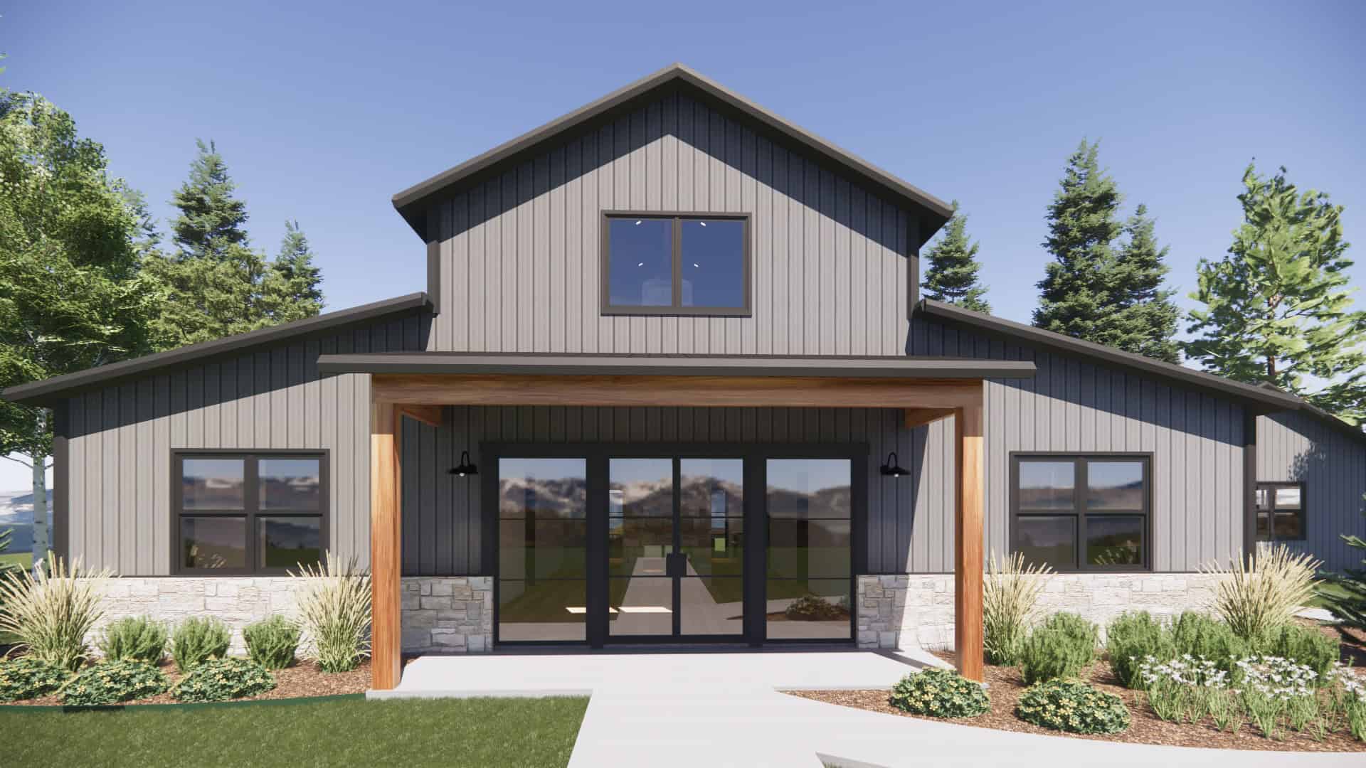 Front View of this 3-Bedroom,2500 Sq Ft Plan -220-1001
