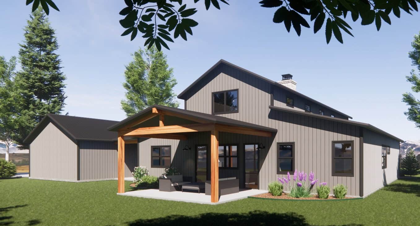 Rear View of this 3-Bedroom,2500 Sq Ft Plan -220-1001