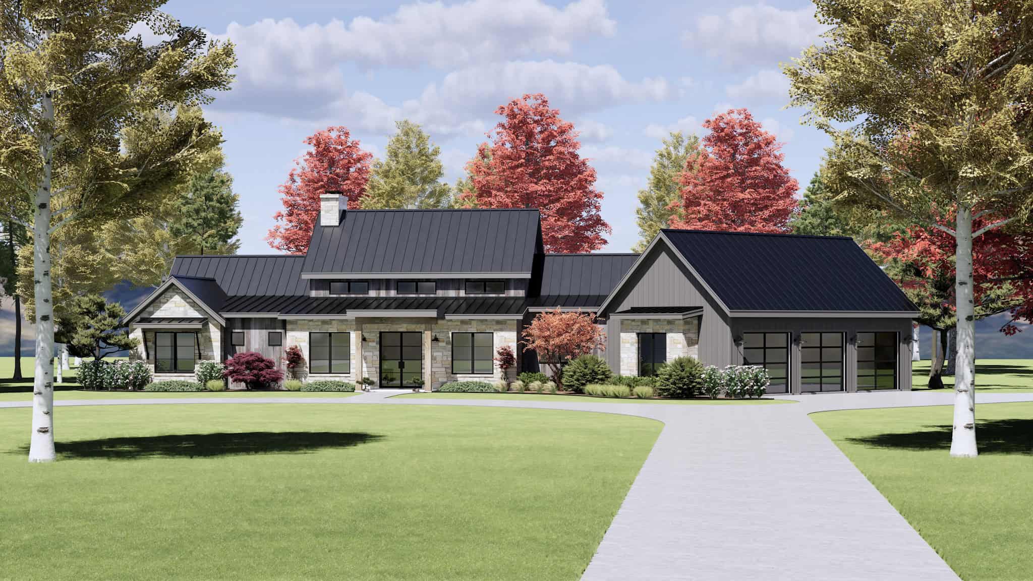 Right Side View of this 4-Bedroom,3609 Sq Ft Plan -220-1002