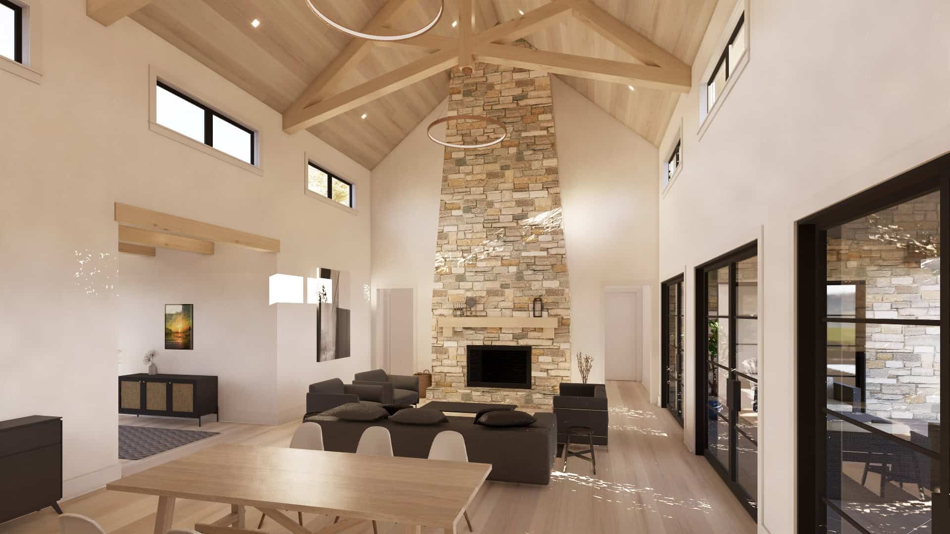 Great Room: Fireplace of this 4-Bedroom,3609 Sq Ft Plan -220-1002