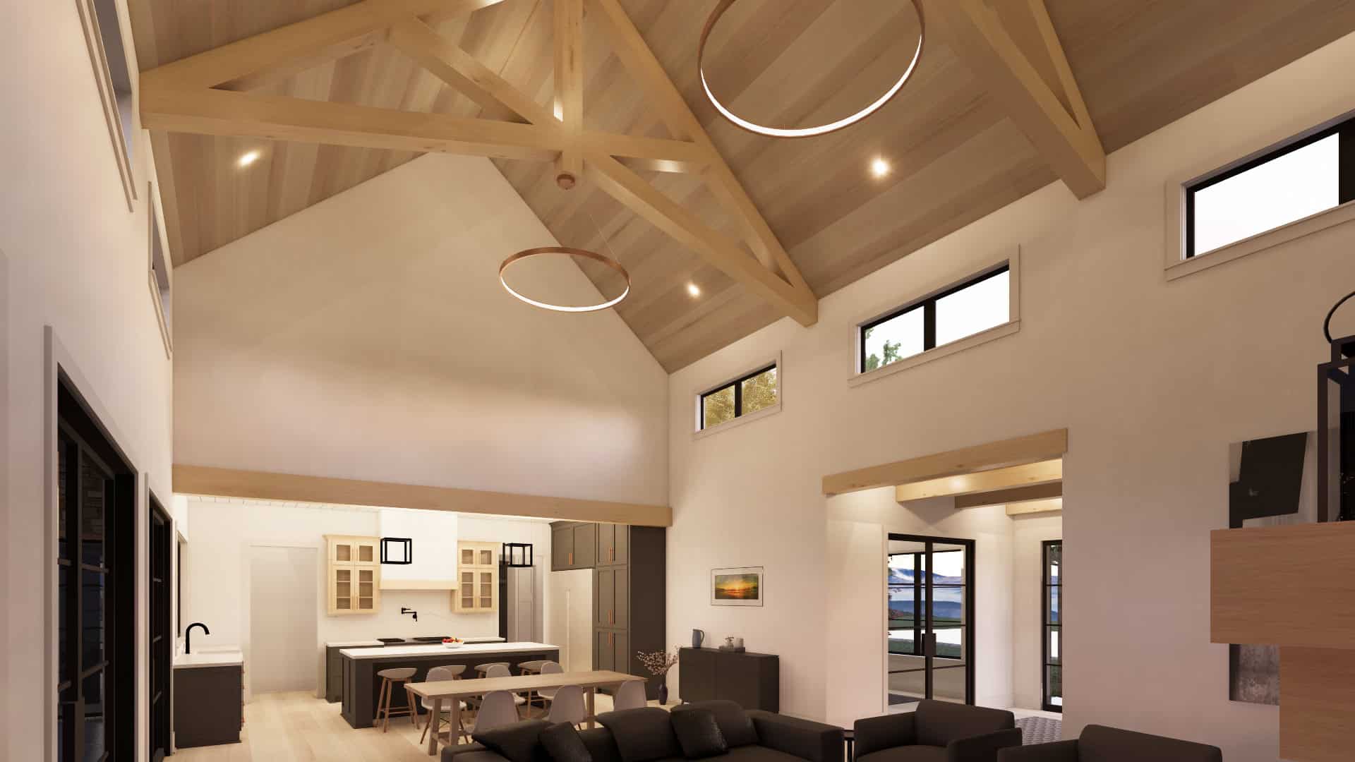 Great Room: Ceiling of this 4-Bedroom,3609 Sq Ft Plan -220-1002