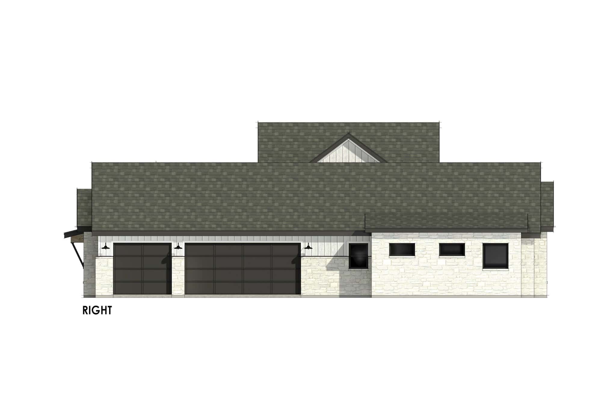 Home Plan Right Elevation of this 4-Bedroom,3652 Sq Ft Plan -220-1004